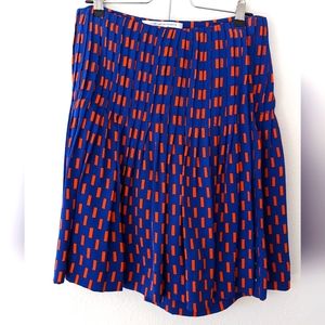 Diane Von Furstenberg Women Skirt Size 4 Silk Printed Blue